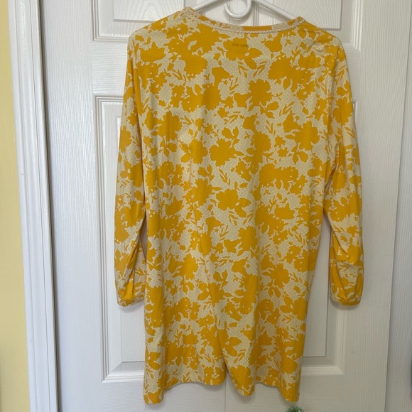 Lands' End Yellow and White 3/4 Sleeve Tunic - Picture 2 of 10